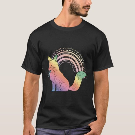 Japanische Ästhetik Ga Animal Rainbow Pastel Goth  T-Shirt (Vorderseite)
