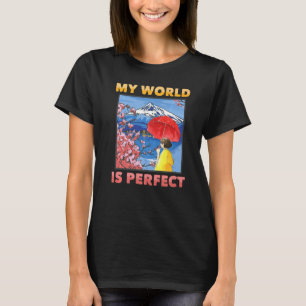 Japanische Ästhetik meine Welt ist perfekt Cherry  T-Shirt