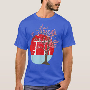 Japanische Ästhetik Rosa Blume Sakura Japan Kirsch T-Shirt