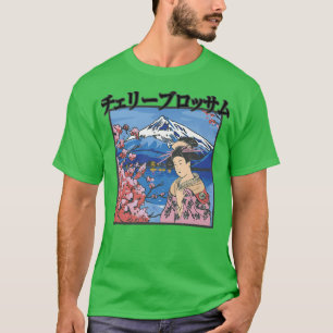 Japanische Ästhetik - Sakura Girl - Cherry Blossom T-Shirt