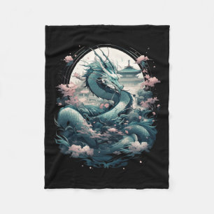 Japanische ästhetische Drache Japanische Kunst Jap Fleecedecke