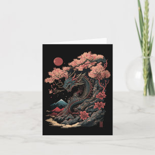 Japanische ästhetische Drache Japanische Kunst Jap Karte