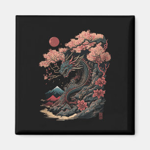 Japanische ästhetische Drache Japanische Kunst Jap Magnet