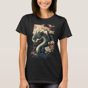 Japanische ästhetische Drache Japanische Kunst Jap T-Shirt