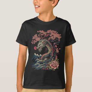 Japanische ästhetische Drache Japanische Kunst Jap T-Shirt