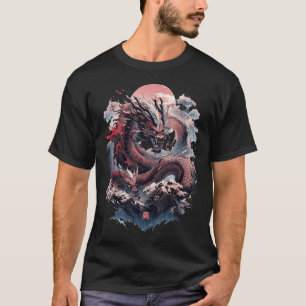 Japanische ästhetische Drache Japanische Kunst Jap T-Shirt