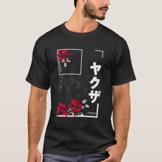 Japanische ästhetische Schädel-Rose Japan Goth Got T-Shirt