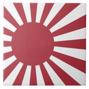 Japanische aufgehende Sonnenflagge, Edo bis WW2 Fliese