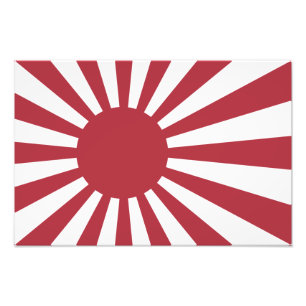 Japanische aufgehende Sonnenflagge, Edo bis WW2 Fotodruck