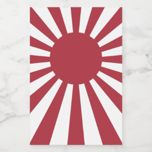 Japanische aufgehende Sonnenflagge, Edo bis WW2 Lebensmitteletikett