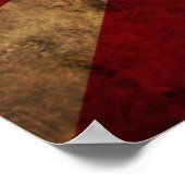 Japanische aufsteigende Sonnenflagge (Not) Poster (Ecke)