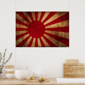 Japanische aufsteigende Sonnenflagge (Not) Poster (Küche)