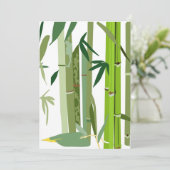 Japanische Bambus-Illustration Einladung (Stehend Vorderseite)