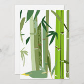 Japanische Bambus-Illustration Einladung (Vorne/Hinten)