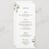 Japanische Bambushochzeits-Menü-Karte Menükarte (Vorne/Hinten)