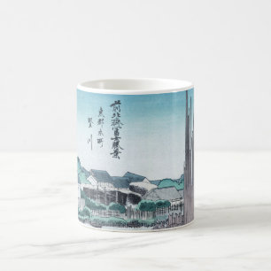 Japanische Bau-Holzarbeit Ukiyo-e durch Hokusai Kaffeetasse