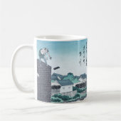 Japanische Bau-Holzarbeit Ukiyo-e durch Hokusai Kaffeetasse (Links)