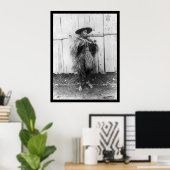 Japanische Bauern tragen Strohmantel 1885 Poster (Heimbüro)