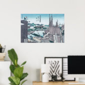 Japanische Bauwoodwork Ukiyo-e von Hokusai Poster (Heimbüro)