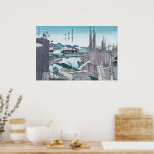 Japanische Bauwoodwork Ukiyo-e von Hokusai Poster (Küche)