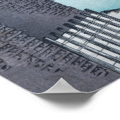 Japanische Bauwoodwork Ukiyo-e von Hokusai Poster (Ecke)