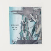 Japanische Bauwoodwork Ukiyo-e von Hokusai Wandteppich (Vorderseite)