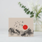 Japanische Berge Serenity Landschaft Postkarte (Stehend Vorderseite)