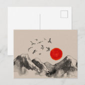 Japanische Berge Serenity Landschaft Postkarte (Vorne/Hinten)
