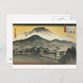 Japanische Berge um die 1800er Postkarte (Vorne/Hinten)