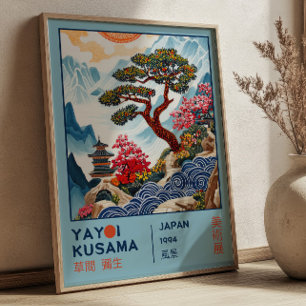 Japanische Berge Yayoi Kusama Ausstellung Kunst Poster