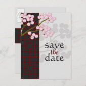 Japanische Bildschirme und Blogs Save the Date Pos Ankündigungspostkarte (Vorne/Hinten)