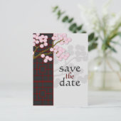 Japanische Bildschirme und Blogs Save the Date Pos Ankündigungspostkarte (Stehend Vorderseite)