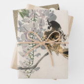 JAPANISCHE BIRD AUF BRANCH-GIFT-WRAP-GESCHICHTE GESCHENKPAPIER SET (Beispiel)