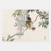 JAPANISCHE BIRD AUF BRANCH-GIFT-WRAP-GESCHICHTE GESCHENKPAPIER SET (Vorderseite)
