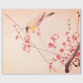 JAPANISCHE BIRD AUF EINEM BRANCH-SPIEL GESCHENKPAPIER (Flach)