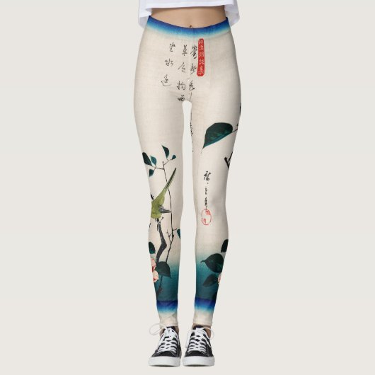 JAPANISCHE BIRD PRINT Leggings (Vorderseite)