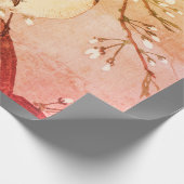 JAPANISCHE BIRDS AUF CHERRY BLOSSOM Wrapping Paper Geschenkpapier (Ecke)
