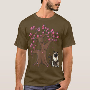 Japanische Birma-Katzenmutter Kirschblüte T-Shirt