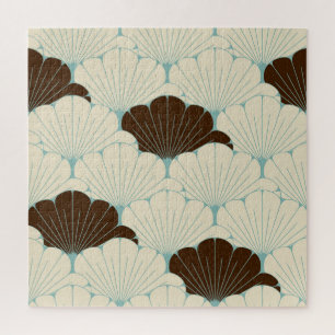 Japanische blaue Blattkachel Puzzle