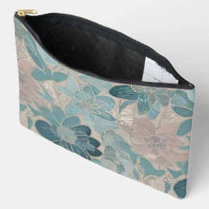 Japanische blaue Blumenkunst Zubehörtasche