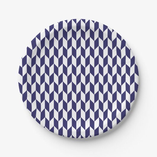 Japanische blaue Papierplatte Pappteller (Vorderseite)