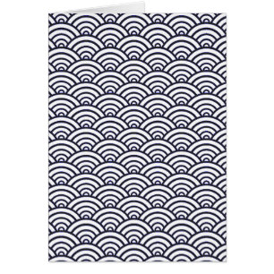 Japanische Blauwellen Seigaiha Sea