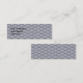 Japanische Blauwellen Seigaiha Sea Mini Visitenkarte (Vorne/Hinten)