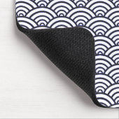 Japanische Blauwellen Seigaiha Sea Mousepad (Ecke)