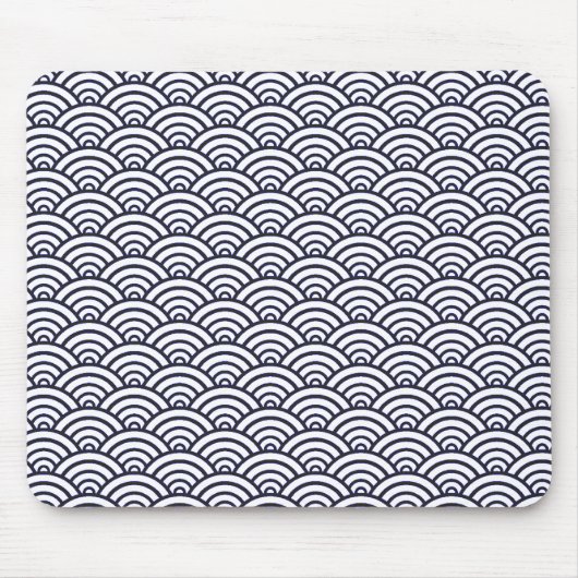 Japanische Blauwellen Seigaiha Sea Mousepad (Vorne)