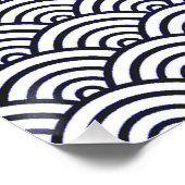 Japanische Blauwellen Seigaiha Sea Poster (Ecke)