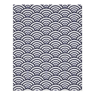 Japanische Blauwellen Seigaiha Sea Poster