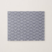 Japanische Blauwellen Seigaiha Sea Puzzle (Horizontal)