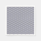 Japanische Blauwellen Seigaiha Sea Serviette (Vorderseite)