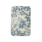 Japanische Blue Leaf-Blume Badematte (Vorderseite Vertikal)